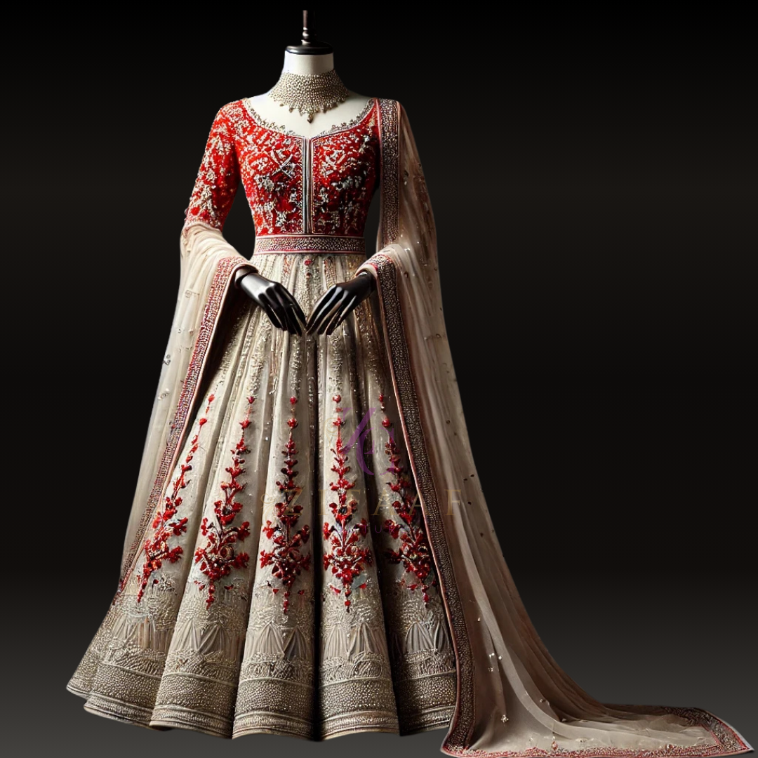 Zifaaf bridal Couture Bridal Dress Anarkali Gown Indian Pakistani Bridal Suit