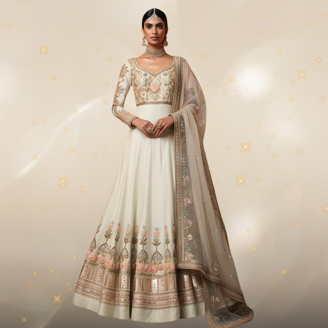 Zifaaf bridal Couture Bridal Dress Anarkali Gown Indian Pakistani Bridal Suit